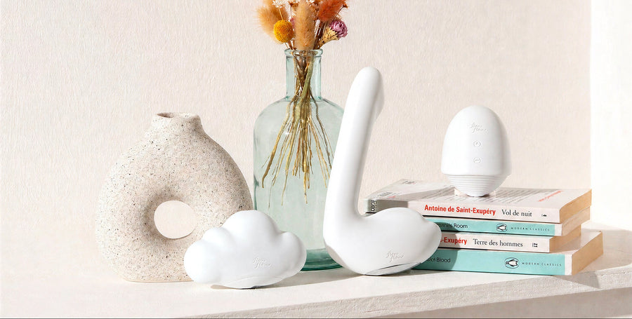 Pépite, Mousse, and Plume arranged together from the FlowFlow collection